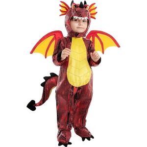 Spooktacular Creations Child Red Dragon Costume Halloween Dress Up M(8-10 years)